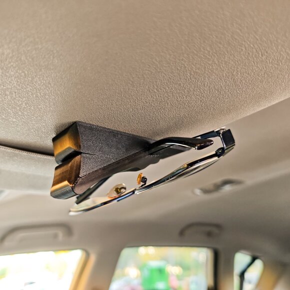 Car Sun Visor Glasses Holder Clip Sun glass & Ticket Organizer Any Vehicle - Picture 9 of 9